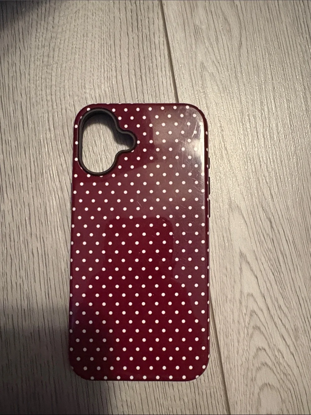 Stylish Polka Dot Red Phone Case - Unbranded
